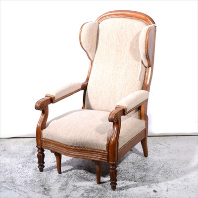 Lot 358 - Victorian walnut reclining armchair