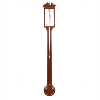 Lot 129 - Comitti mahogany stick barometer