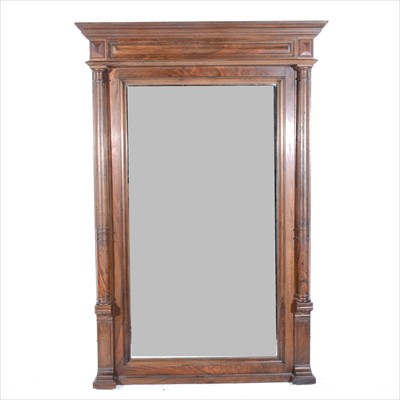 Lot 483 - A large walnut pier glass