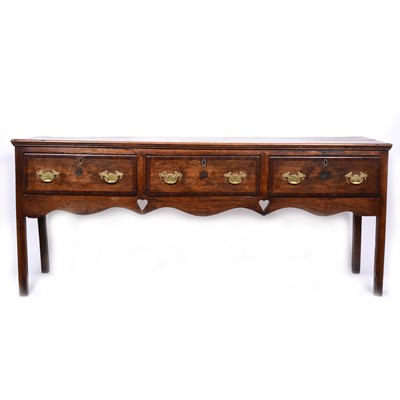 Lot 465 - A Georgian oak dresser base