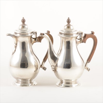 Lot 220 - George III style four piece silver teaset, William Comyns & Sons Ltd, London 1929