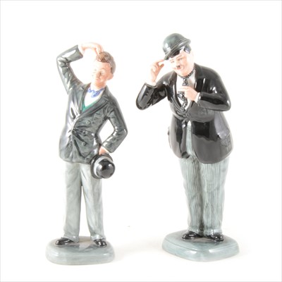 Lot 32 - Royal Doulton figures Stan Laurel and Oliver Hardy, unboxed.