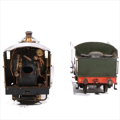Lot 37 - AMENDMENT 2.5inch gauge not 3.5 inch gauge steam locomotive 'Springfield Grange', with tender, and carry boxes.