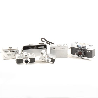 Lot 245 - CATALOGUE AMENDMENT - Six vintage miniature and 35mm cameras.