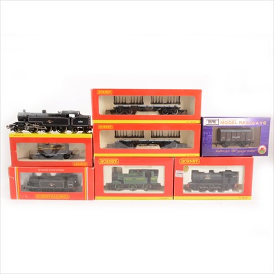 Lot 76 - Hornby OO gauge model railway locomotives and wagons; R053, others etc, all boxed.