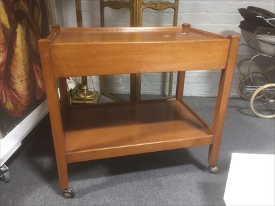 Lot 579 - A light oak dinner wagon, ..