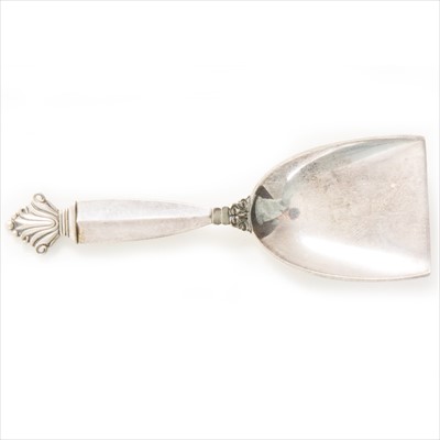 Lot 268 - A sterling silver caddy spoon, Georg Jensen, post-1945.