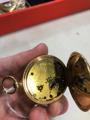 Lot 184 - An 18 carat yellow gold open face pocket watch.