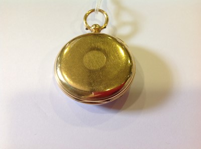 Lot 184 - An 18 carat yellow gold open face pocket watch.