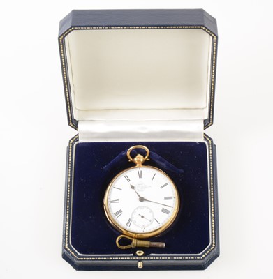 Lot 179 - Dent 61 Strand & Royal Exchange London 41211 - an 18 carat yellow gold open face pocket watch