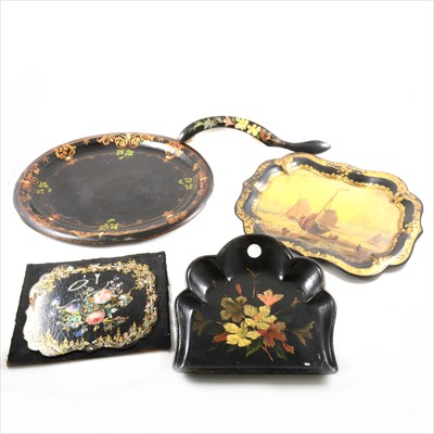 Lot 168 - A Victorian Toleware tray, ...