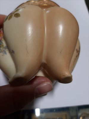 Lot 34 - Royal Worcester miniature ewer and a similar vase