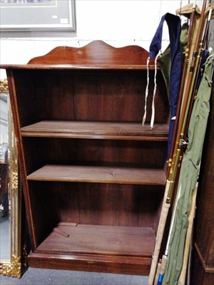 Lot 588 - A stained beechwood open bookcase, ...