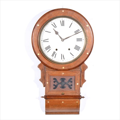 Lot 277 - An American rosewood cased wall clock