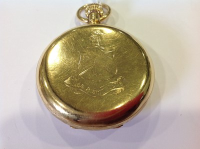 Lot 185 - Dent London - an 18 carat yellow gold demi-hunter pocket watch.