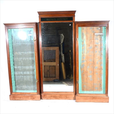 Lot 479 - A Victorian mahogany shopfitting, 'Dispensing Department'