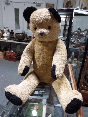Lot 116 - Two baby dolls, one Armand Marseille and another and a large plush teddy bear.