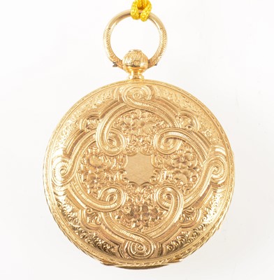 Lot 197 - A small 18 carat yellow gold open face pocket watch