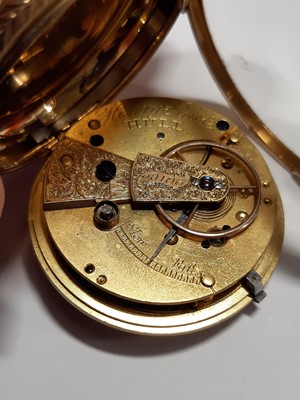 Lot 197 - A small 18 carat yellow gold open face pocket watch