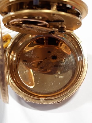 Lot 197 - A small 18 carat yellow gold open face pocket watch