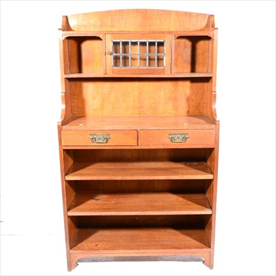 Lot 346 - An Arts & Crafts inspired oak bookcase