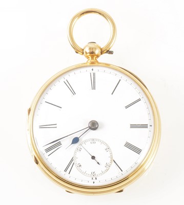Lot 183 - An 18 carat yellow gold open face pocket watch