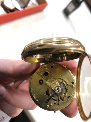 Lot 183 - An 18 carat yellow gold open face pocket watch