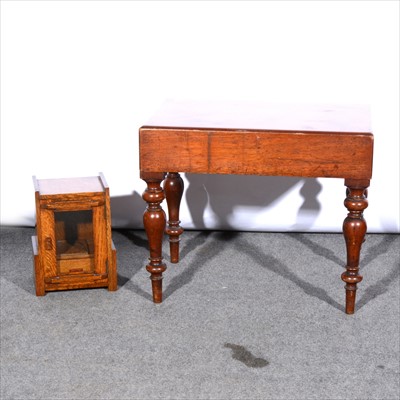 Lot 645 - Oak smokers cabinet and a bidet