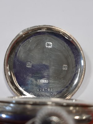 Lot 208 - J W Benson London - a silver demi-hunter pocket watch