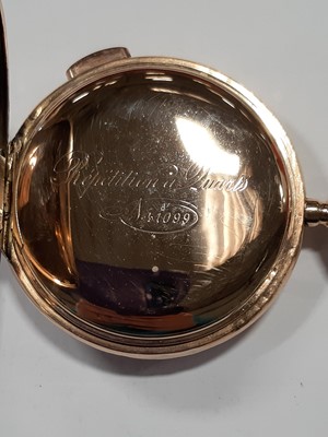Lot 175 - A quarter hour repeating full hunter pocket watch.
