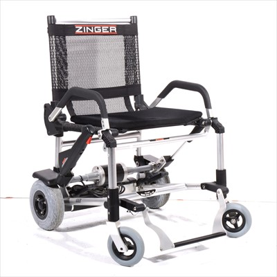 Lot 403 - A Zinger electric folding wheelchair.