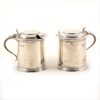 Lot 368 - Pair of silver mustard pots, Viner's Ltd (Emile Viner)