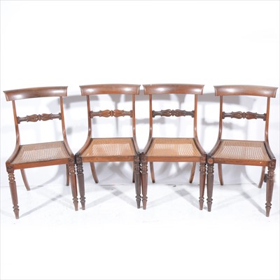 Lot 305 - A set of four William IV mahogany dining chairs