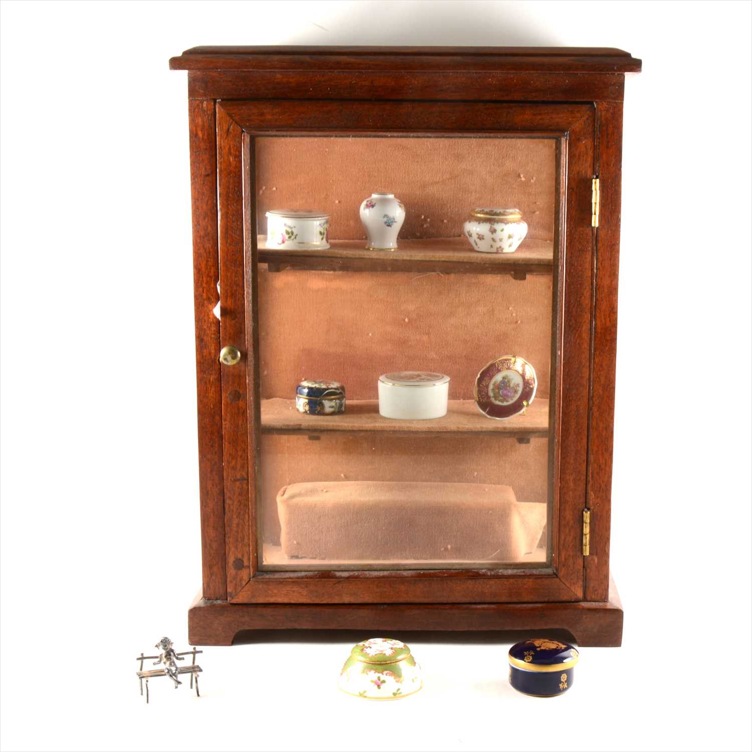 Lot 82 - Collection of cabinet miniatures, including Royal Worcester tankards and tygs