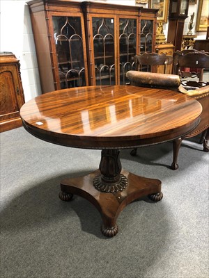 Lot 875 - A William Iv rosewood pedestal table