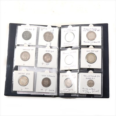 Lot 354 - An album of 12 milled coins, from George II 1745 to George VI 1937