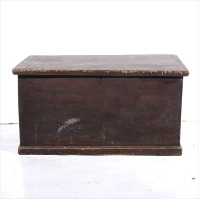 Lot 420 - An old stained pine blanket box