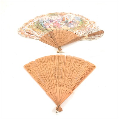 Lot 244 - A collection of seventeen brisé and folding fans.