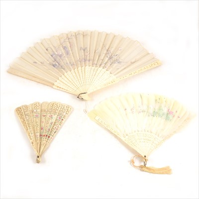 Lot 246 - Thirty-five brisé and folding fans.