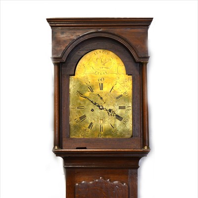 Lot 513 - A Georgian oak longcase clock, signed Thomas Field, Bath