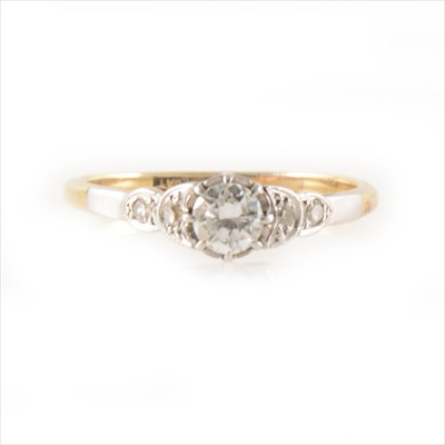 Lot 245 - A diamond solitaire ring.