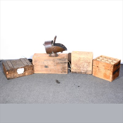 Lot 310 - Four vintage wine, port, and brandy crates and cases