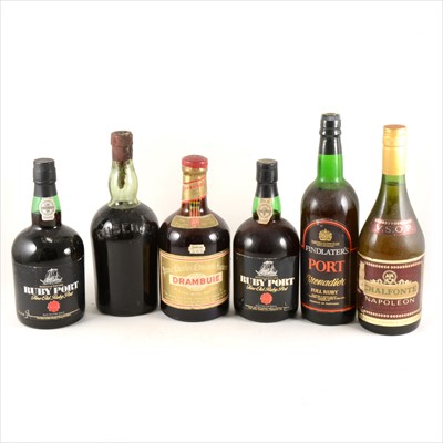 Lot 304 - Assorted port, brandy and liqueur