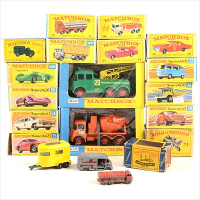 Lot 188 - Amendment no.59 incorrect model, Matchbox Toys; 1-75 series, Superfast, Yesteryear and King size, mostly boxed.