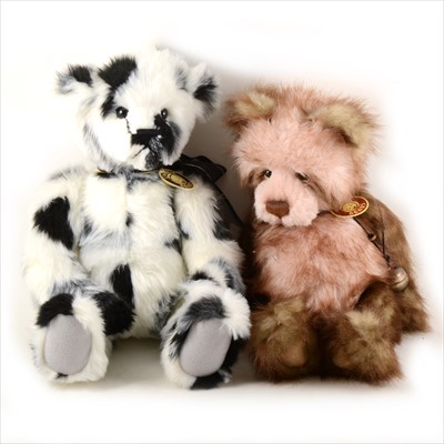 Lot 170 - Charlie Bears, "Kirsty", 36cm, and "Inkspot" 43cm, both with name tags.