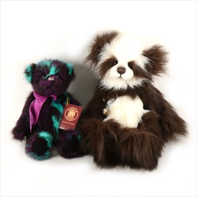 Lot 171 - Charlie Bears, "Smudge" 32cm and "Izzy", 43cm both with name tags.