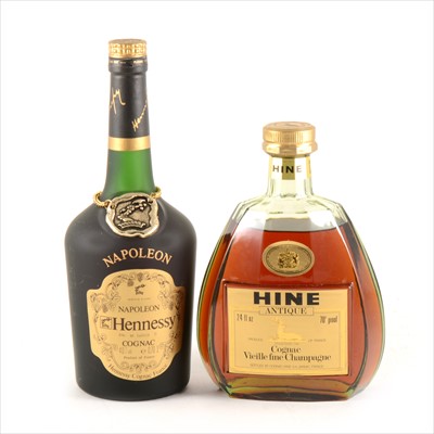 Lot 289 - Hennessy Napoleon Cognac, and a Hine Antique Cognac, late 1970s bottling.