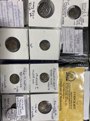 Lot 354 - Album of 15 hammered coins from King John to the Cromwellian era.