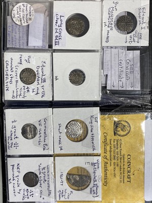 Lot 354 - Album of 15 hammered coins from King John to the Cromwellian era.