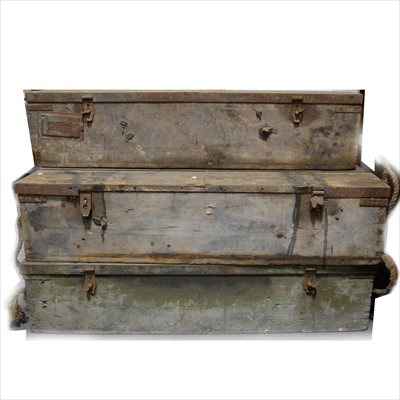 Lot 397 - Five WWII wooden Bren light machine gun cases.